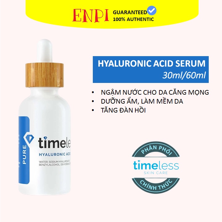 Serum cấp nước Timeless Hyaluronic Acid Serum 100% Pure | Shopee Việt Nam