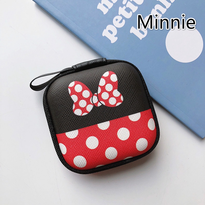 Phim hoạt hình Disney Túi xách tay Túi đựng dây cáp USB Mini Zipper Wallet Ví đựng tiền xu Hộp đựng Tài Nghệ