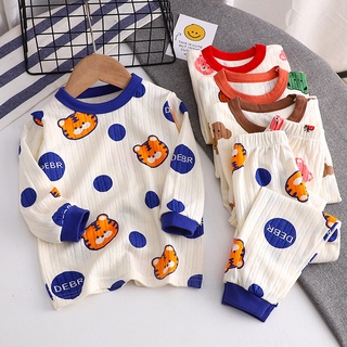 Bộ Đồ Ngủ 0-15 Tuổi Cho Trẻ Em Unsexi 100% Cotton Jacquard Giữ Ấm Bé Trai Bé Gái Bộ Đồ Ngủ