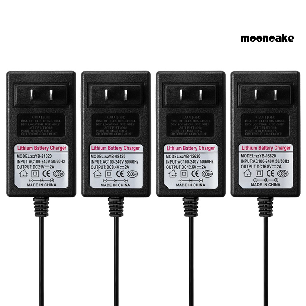 * mặt trăng * 21V / 2A 8.4V / 2A 12.6V / 2A 16.8V / 2A Bộ chuyển đổi nguồn điện Sạc pin Lithium