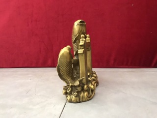 Cá Chép Vượt Long Môn Ngũ Môn bằng đồng vật phẩm phong thủy trưng bày bàn làm việc