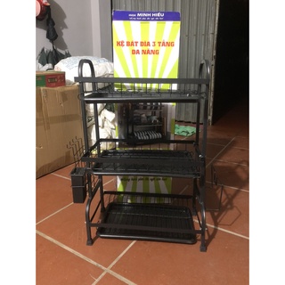Kệ Úp Bát Mini, Kệ Chén Đĩa Thông Minh Trên Bồn Rửa Bát, Trạn Bát Đĩa Đa Năng Kèm Ống Đũa