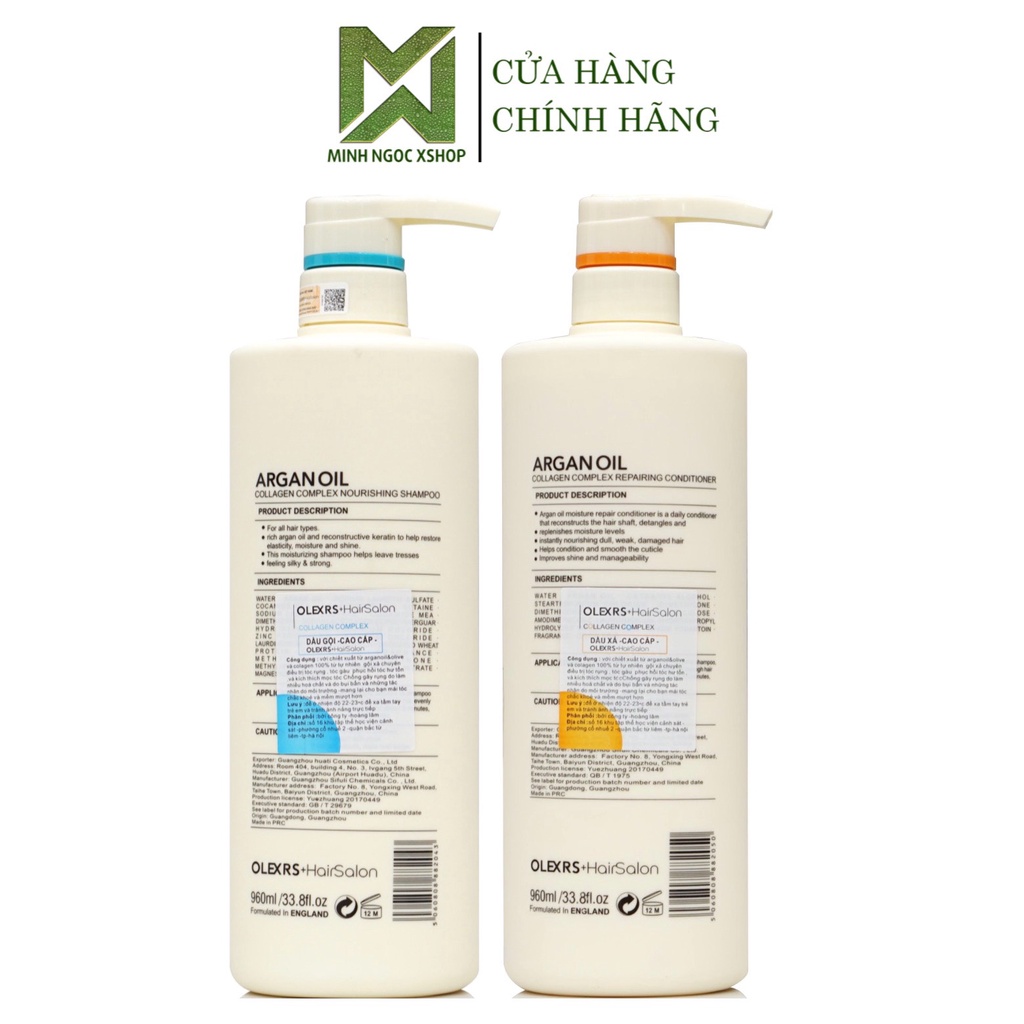 Ảnh Dầu gội xả Olexrs Hair Salon 960ml, phục hồi, chống rụng kích mọc tóc 3