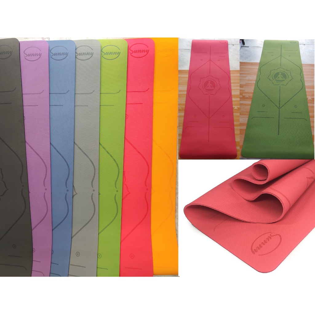 THẢM TẬP YOGA-GYM 8MM SUNNY - ĐỊNH TUYẾN (TẶNG KÈM TÚI ĐỰNG THẢM)