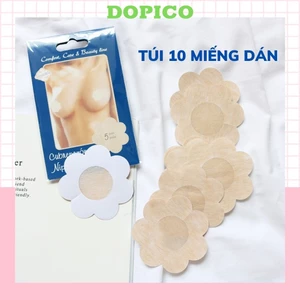 Miếng dán ngực giấy tiện lợi, túi 10 miếng, mỏng nhẹ, không lộ viền DOPICO D022