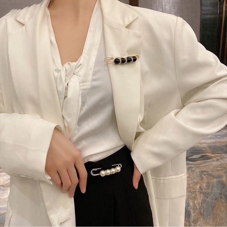 Ghim Cài Áo Đính Đá Ngọc Trai Thời Trang Dành Cho Nữ