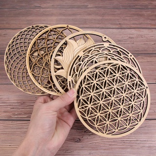 ASDFGER Lát Gỗ Đế Lót Ly Handmade 8 Phong Cách Trang Trí Tường Nhà Làm Hình Học thiêng liêng Trang Trí Tường Bằng Gỗ Ký Hiệu