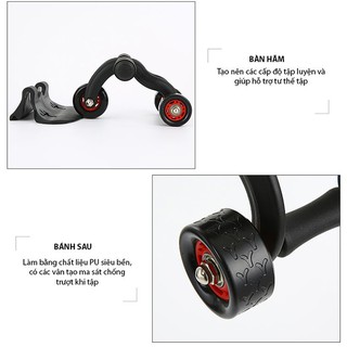 [Mã FAMALLT5 giảm 15% đơn từ 30k] Con Lăn Tập Cơ Bụng 3 Bánh Cỡ Lớn Chính Hãng Đại Nam Sport + Tặng Kèm Thảm Lót Đầu Gối
