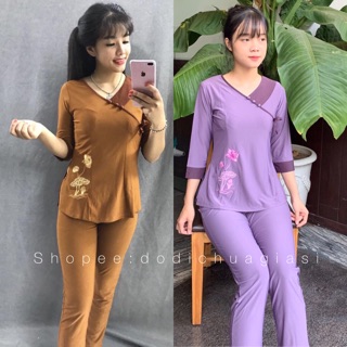Đồ Lam Đi Chùa # Thun Tim Nơ # Đồ Bộ Nữ # Quần Áo