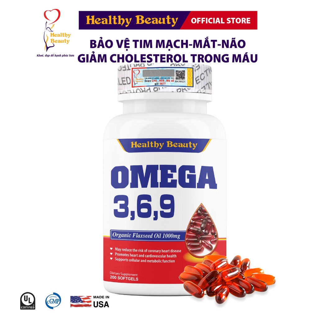 Ảnh Viên Uống Healthy Beauty Omega 3,6,9 Từ Dầu Hạt Lanh 100 Viên & 200 Viên 3