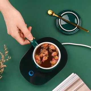 Đế Hâm Nóng Đa Năng Giữ Nhiệt Đồ Uống Thức Ăn Làm Ấm Các Loại Ly Cốc Trà Café Tặng Kèm Tách Bear Bảo hành 18 tháng