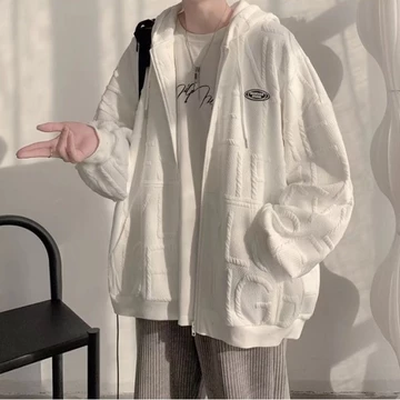 Áo khoác mỏng nữ Hàn Quốc Áo Khoác đơn Giản Chữ In Hoodie áo hoodie có dây kéo áo hoodie unisex form rộng áo hoodie form rộng