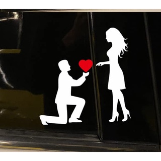 [ FREESHIP ] Đề can (Decal) Tình yêu Cầu hôn Dán xe ngoài cửa sổ xe nam và nữ Hot nhất