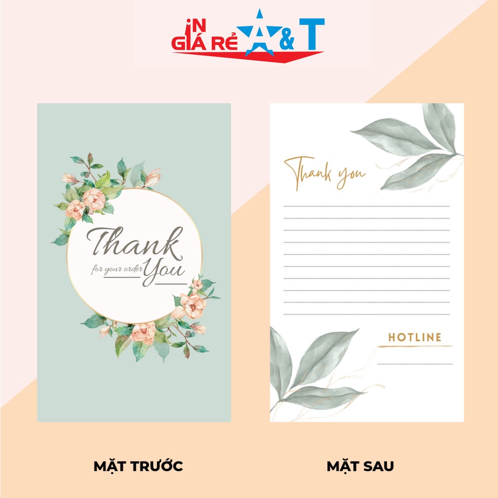 THẺ CẢM ƠN/THANKS CARD - NỘI DUNG TỰ VIẾT -  HÀNG CÓ SẴN 100 CÁI