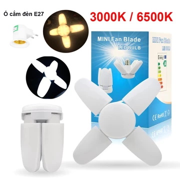 Bóng đèn LED 28W E27 Bóng đèn quạt gấp AC 110V 220V Đèn LED nhỏ có thể gập lại Đèn UFO 360 độ Đèn LED 85-265V Đèn chiếu điểm