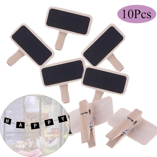 RISEDOT 10 Cái Tin Nhắn Ghi Chú Kẹp Đồ Dùng Cưới Trang Trí Sân Vườn Giá Đứng Gỗ Ghi Nhớ Bảng Phấn