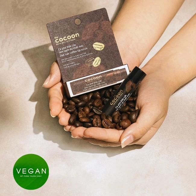 Combo Cà phê Đắklắk làm sạch da chết Body Cocoon 200ml HŨ + tẩy da chết môi Cà phê đắk lắk Cocoon 5g – 4