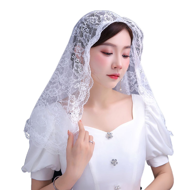YOI Ren Mantilla Nhà thờ Công giáo Khăn che đầu cho cô dâu