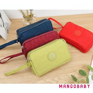 ♬Mg♪-Nữ Dây Kéo Canvas Ví Dài Clutch Đồng Xu Túi Điện Thoại Ví Đựng Thẻ