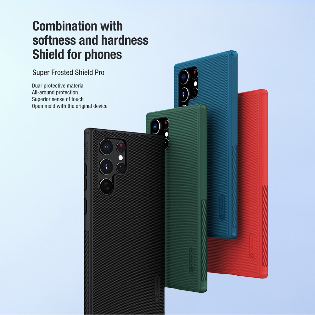 Nillkin Dành Cho Samsung Galaxy S22 Ultra / S22 Plus / S22 + / S23 Ultra / S23 / S23 + / S23 Plus Frosted Shield Pro Nhựa PC TPU Chống Sốc Chống Rơi Ốp lưng Vỏ Bảo Vệ
