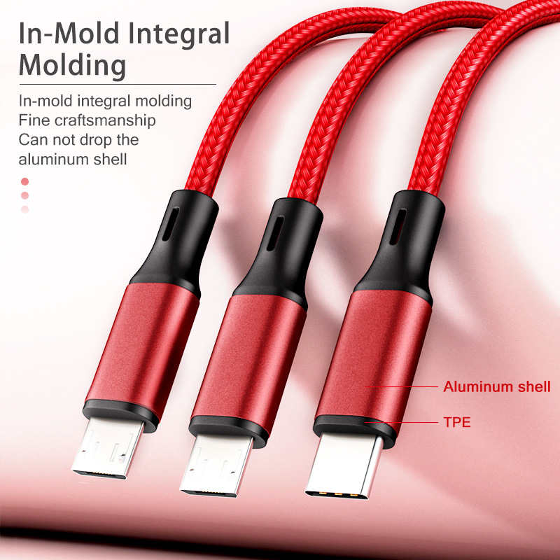 Ảnh Cáp Sạc PD Fonken 3 Trong 1 Type C Sang USB-C / Micro USB / iOS 4