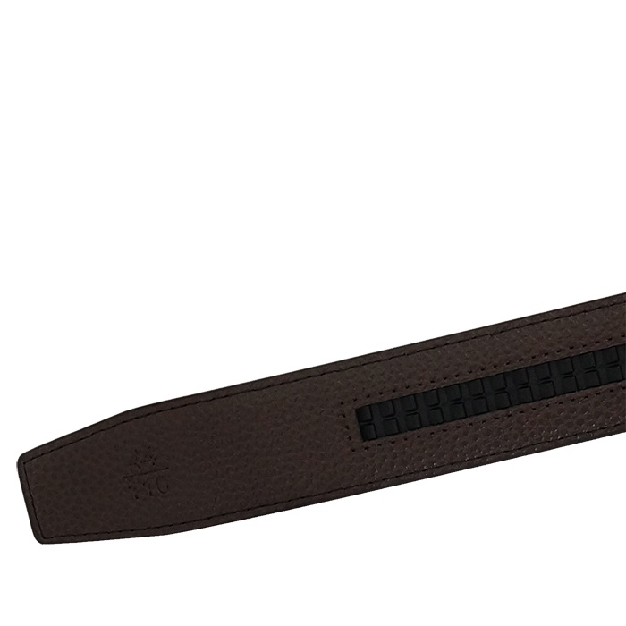 Dây thắt lưng GOAT nam 3.5cm da PU tăng đơ đen-nâu