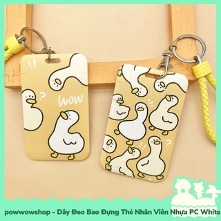 [Sẵn VN - Hỏa Tốc] Dây Đeo Thẻ Bao Thẻ Nhân Viên Nhựa PC Phong Cách Yellow Farm White Duck Vịt Trắng