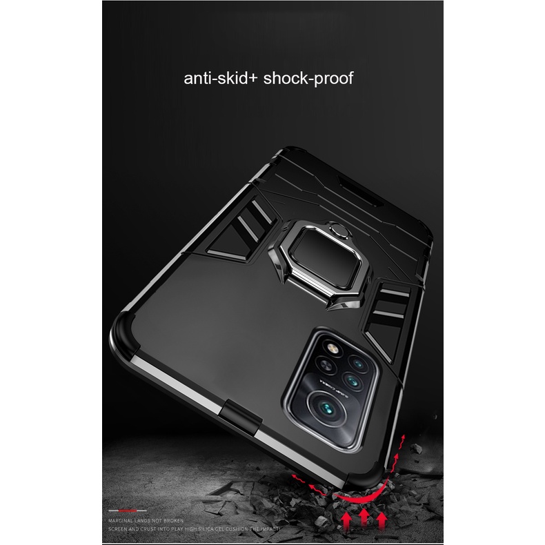 Dành Cho Xiaomi Mi 10T / 10T Pro 5G Vỏ Giáp Chống Sốc Nhẫn Đứng Ốp điện thoại Ốp điện thoại