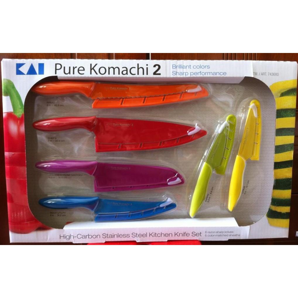 KAI PURE KOMACHI 2 High Carbon Stainless Steel Colorful Kitchen