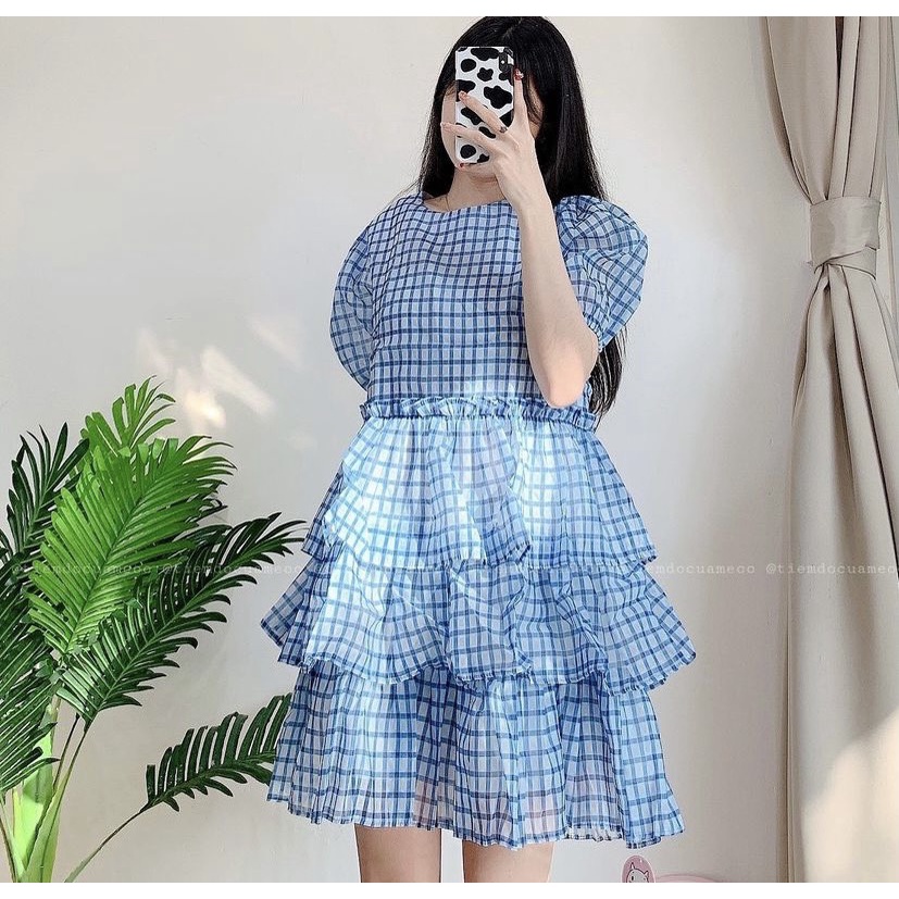 ĐẦM XANH NHÚN BÈO TẦNG TAY PHỒNG XINH XẮN - MOSA DRESS