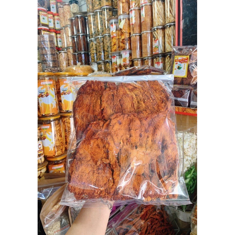 khô bò miếng giòn lớn Hồng ngự đảm bảo loại 1 bịt 500gam