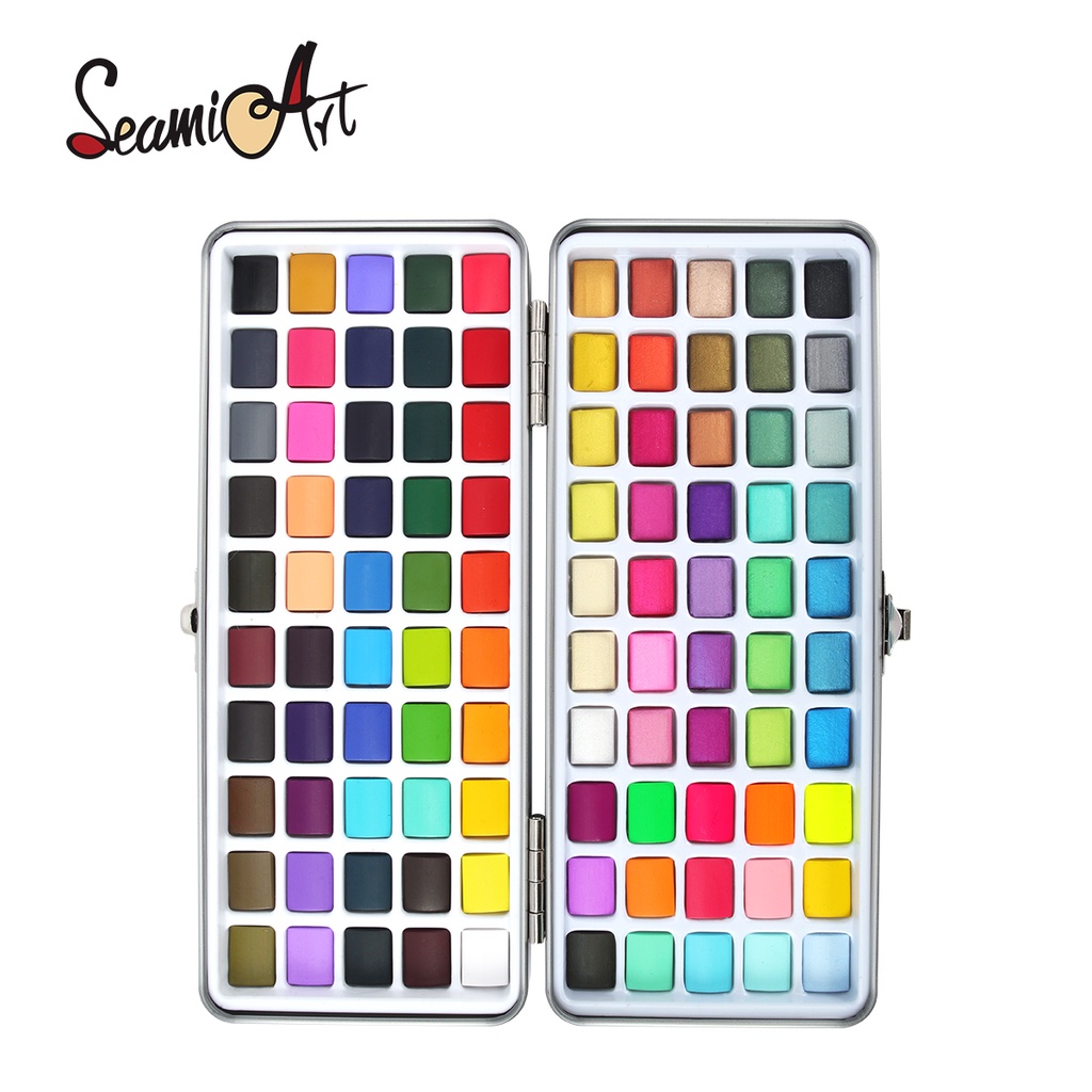 Ảnh Bộ 100 màu nước SeamiArt ánh kim lấp lánh 2