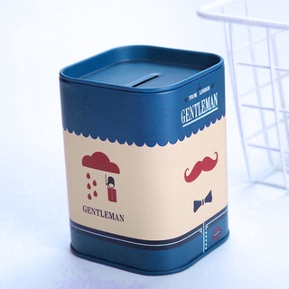 Hộp Đựng Tiền Tiết Kiệm Hình Vuông Bằng Thiếc Dễ Thương Cho Người Lớn Và Trẻ Em