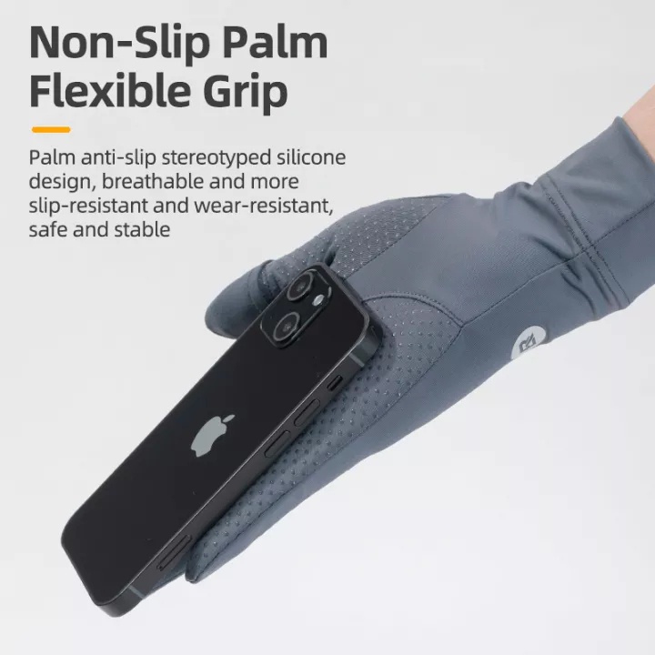 Găng Tay Thể Thao Rockbros Ice Silk, Chống Trơn Trượt, Thoáng Khí và Chống Tia UV