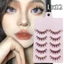 AFTEROF 5 Đôi Little Devil Lash Nối Dài Dày Dài Có Thể Tái Sử Dụng Tóc Giả Chồn