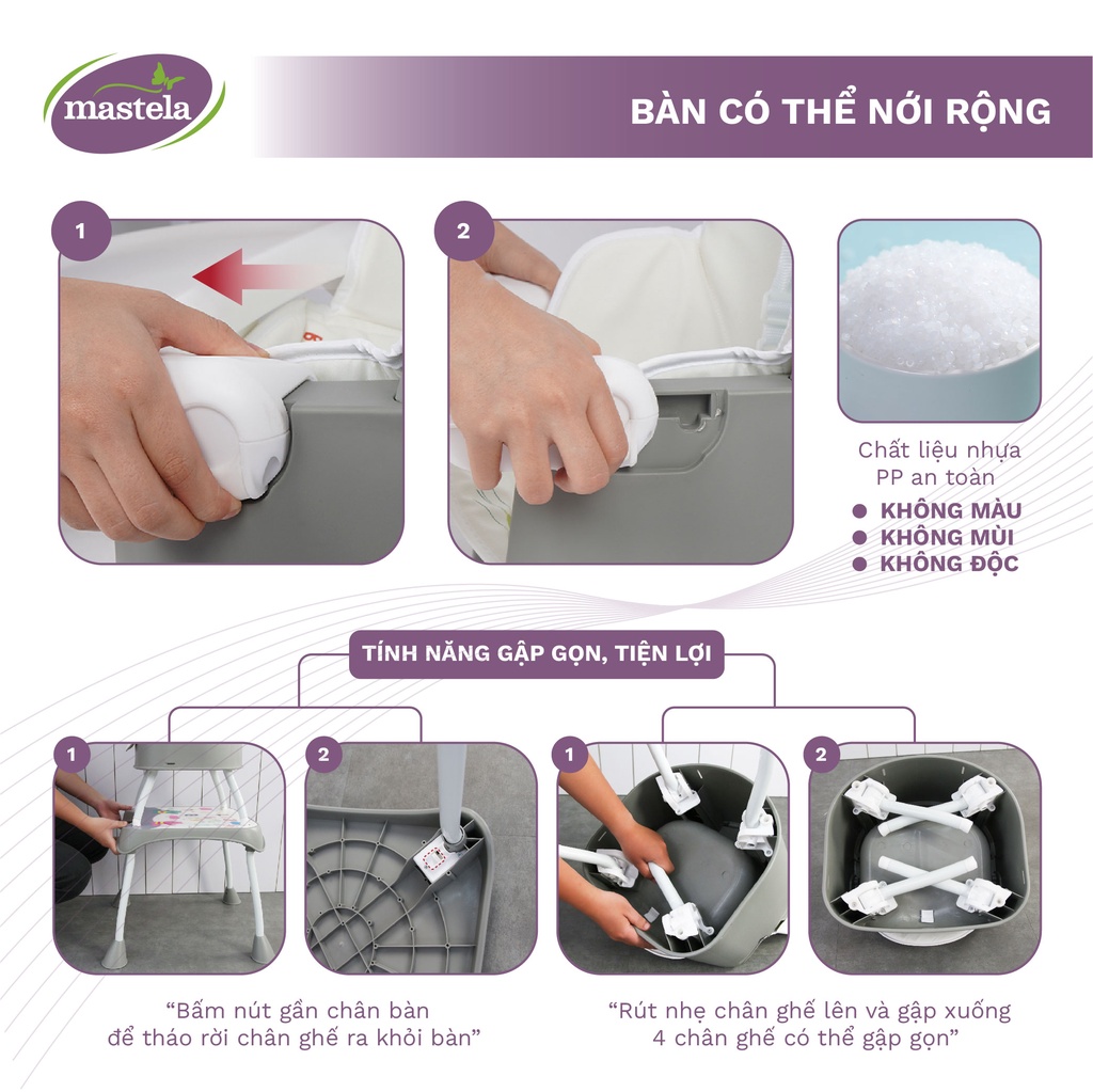Mô tả Ghế Ăn Dặm Mastela 1016 Đa Năng 3 in 1 Cho Bé - 5