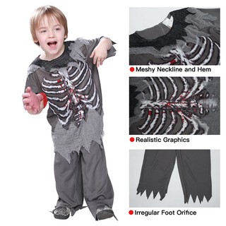 Trẻ Em Zombie Skeleton Trang Phục Halloween Đầu Lâu Trang Phục Cho Trẻ Em Ngày Của Người Chết Đảng