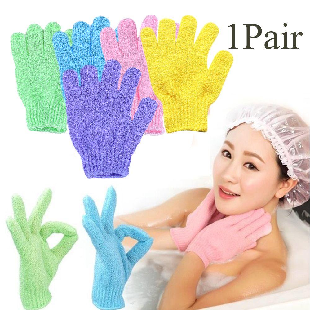 ORDOBOX 1 Cặp Găng tay đi tắm Chà Hữu Ích Massage Bọt Biển Dưỡng Ẩm Tẩy Tế Bào Chết Da Body Cleaner