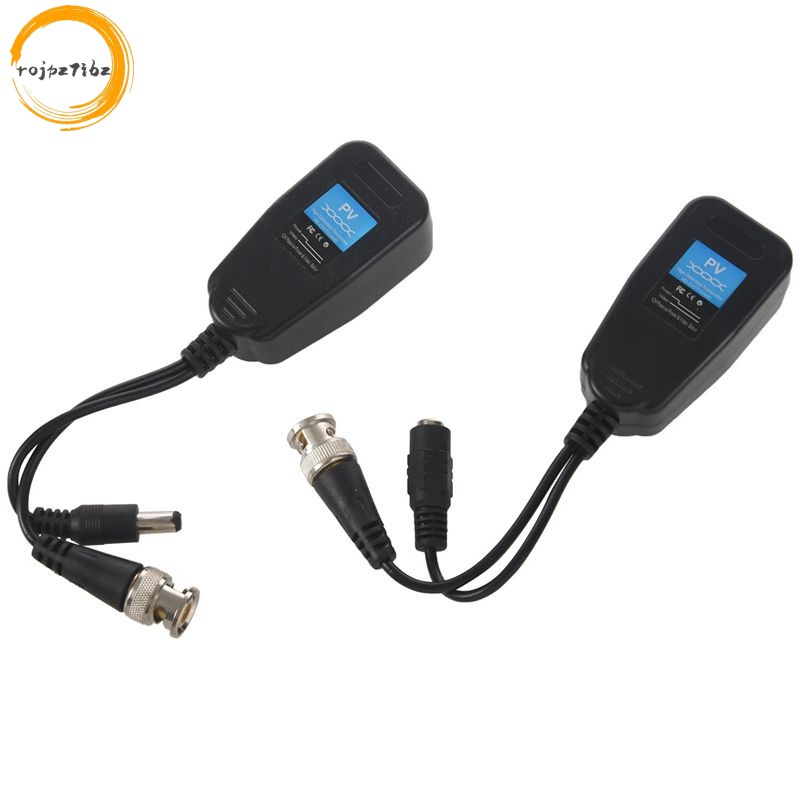 Balun Video thụ động HD-CVI / TVI / AHD có đầu nối nguồn và Bộ phát dữ liệu RJ45 CAT5 1 cặp