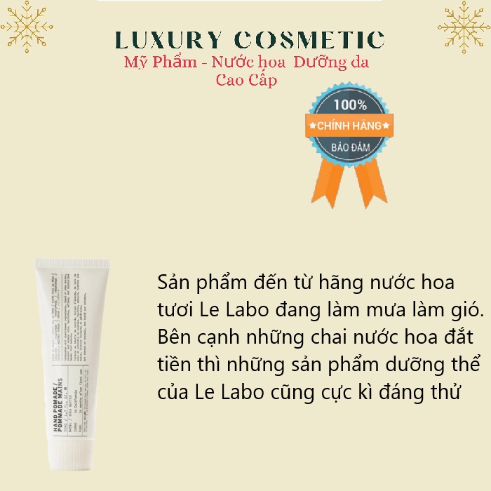 Kem Tay Le Labo Hand Pomade Pommade Mains 55ml ( Sản Phẩm Chính Hãng ...