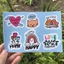 Sticker cute chống nước. Hình dán xinh xắn love happy family. Logo đẹp