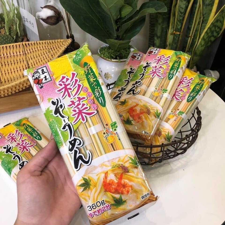 Mì somen ngũ sắc 320gr cho bé Nhật Bản