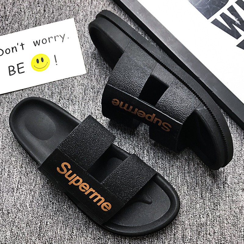 Selipar lelaki Nam Sandal Mùa Hè Superme Dép Ngoài Trời Dép Đi Trong Nhà Chống Trơn Trượt Giày
