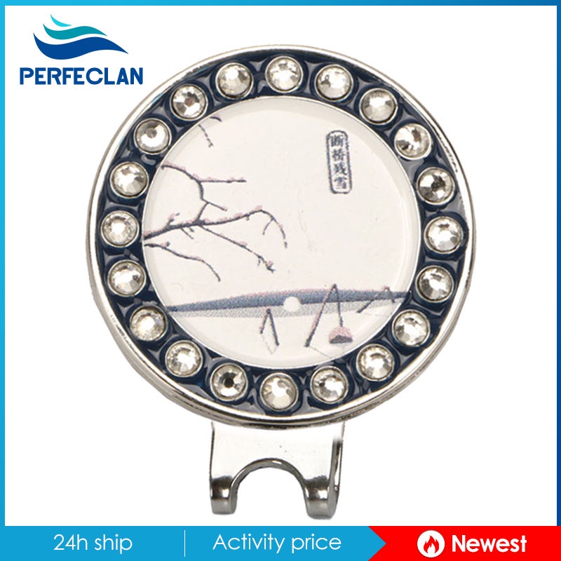 [Perfeclan] Hợp kim kẽm Golf Ball Markers Hat Clip Chống gỉ Putt Sign