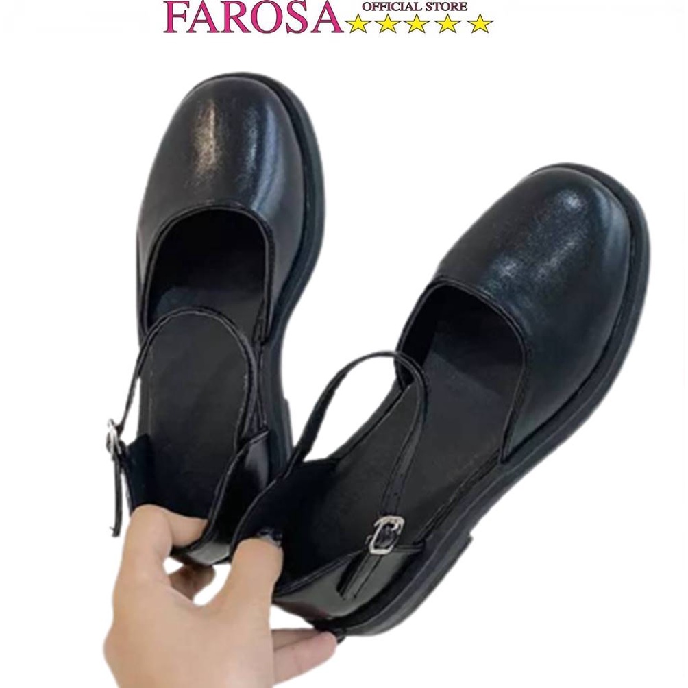 Giày sục nữ Mary Jane ulzzang FAROSA bản da lỳ êm chân cực xinh V61