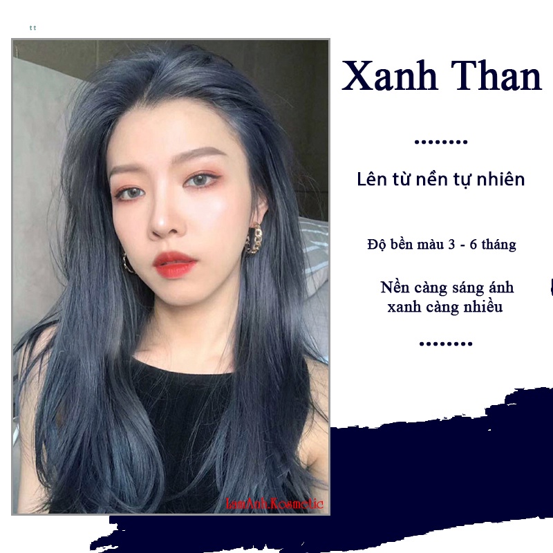 Thuốc nhuộm tóc màu Xanh Than 100ml màu nhuộm lên chuẩn tone