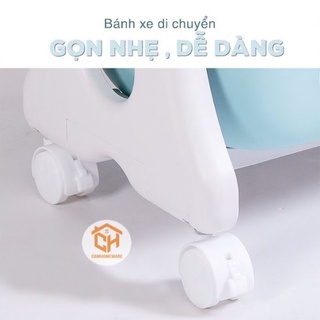 Kệ Gấu Hokori 5576 Việt Nhật Đựng Đồ Đa Năng - Kệ Nhựa Hình Gấu 2,3, 4 Tầng Có Bánh Xe Di Chuyển Tiện Lợi Cam Homeware
