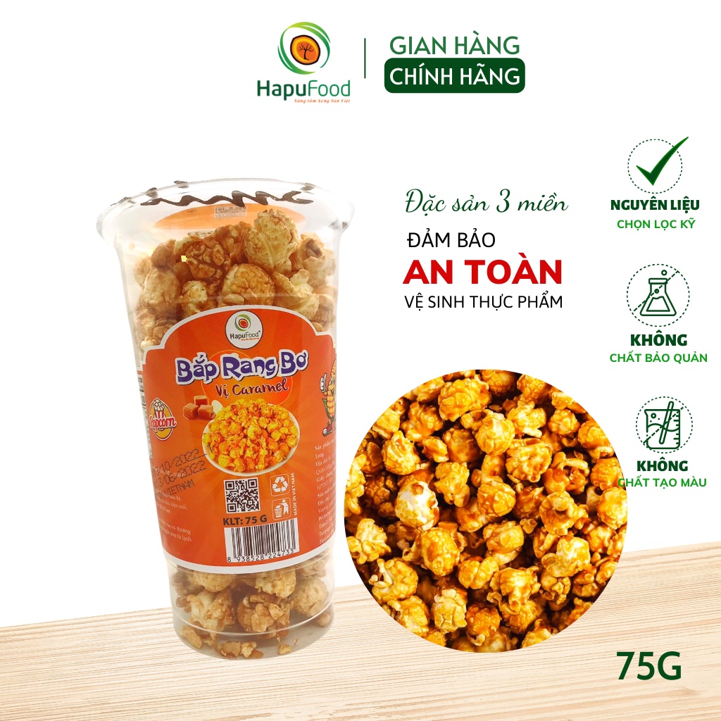 Bắp rang bơ caramel hình nấm HAPUFOOD 75G thơm ngon, ăn cực đã- Đồ ăn ...