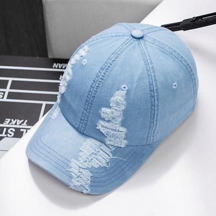 Nón Jeans Thời Phong Cách Rách, Mũ Nón Nam Nữ Bụi Ngầu