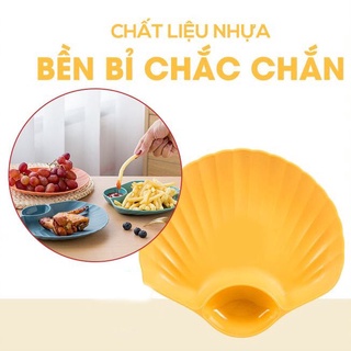 Đĩa nhựa vỏ sò đựng hoa quả, đồ ăn,đĩa trái cây vỏ sò độc lạ